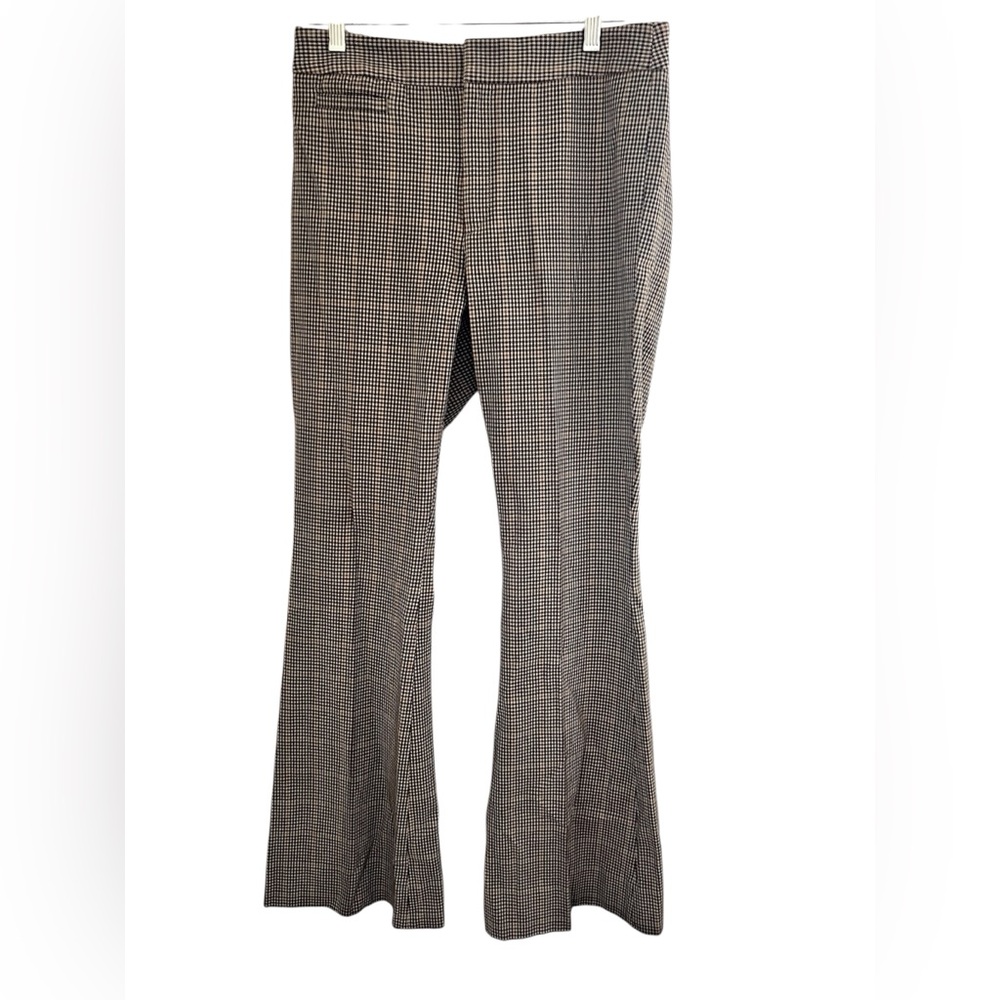 Banana Republic Women’s Sloane Flare Plaid Patterned Dress Pants Career